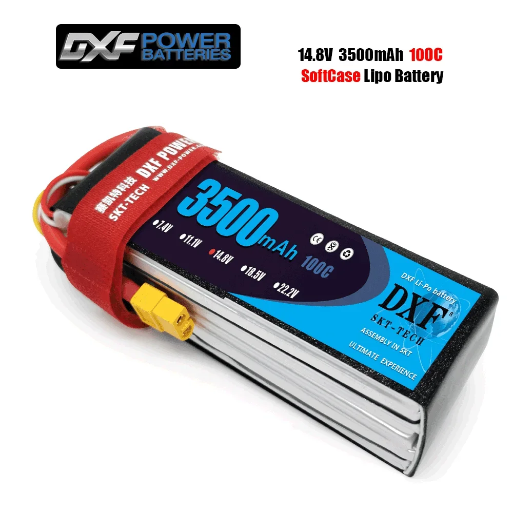 Аккумуляторная батарея DXF 4S Lipo 14 8 в 3500 мАч 100C с XT90 XT60 EC5 TRX T XT150 Plug Softcase для 1/10 Багги
