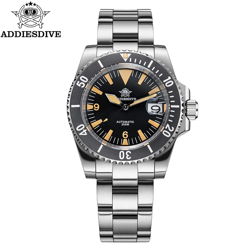 ADDIESDIVE AD2064 Мужские роскошные автоматические часы 20 бар Водонепроницаемые