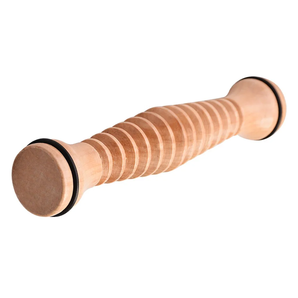 

Foot Roller Wooden Fasciitis Tool Messager Muscle Acupoint Sha Gua Spiky Stick Wheel Point Trigger Acupressure Planter Plantar