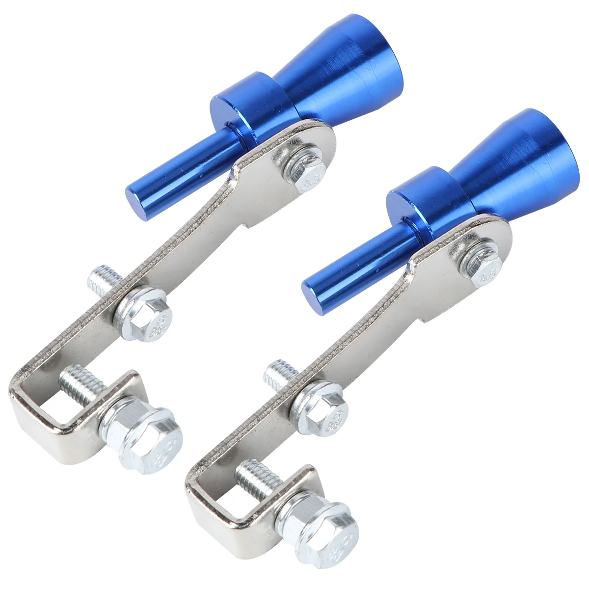 

2pcs Sound Whistle Car Exhaust Pipe Aluminum Motorbike Blow Off Sound Maker Modified Tail Whistle ( Blue )