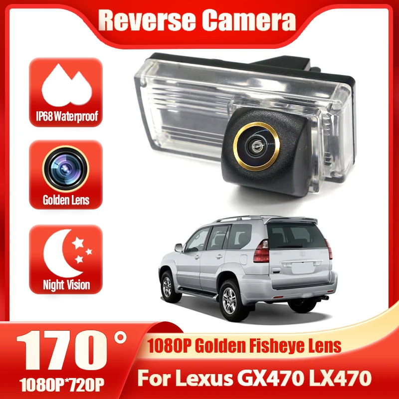 Фото Камера заднего вида HD с ночным видением, широкоугольная CCD-камера для Lexus GX 470 GX470 LX 470 LX470 2000~2009 №1