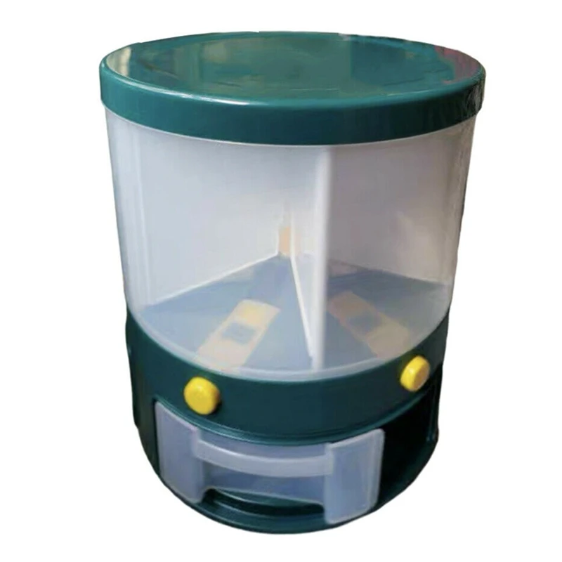 

6-Grid Rotating Clear Body Rotating Rice Dry Food Dispenser Rice Dispenser Cereal Storage Container Dry Food Dispenser