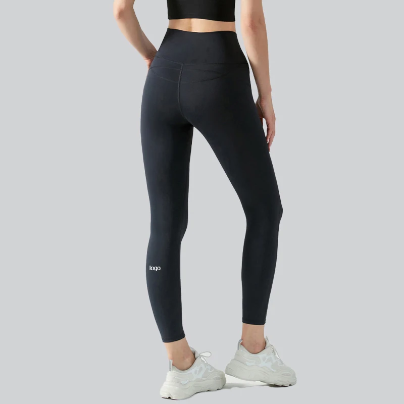 Autumn And Winter New With Logo Yoga Pants Women's Lining Plus Fleece Warm Sports Fitness Tights High Waist Outer Wear Leggings