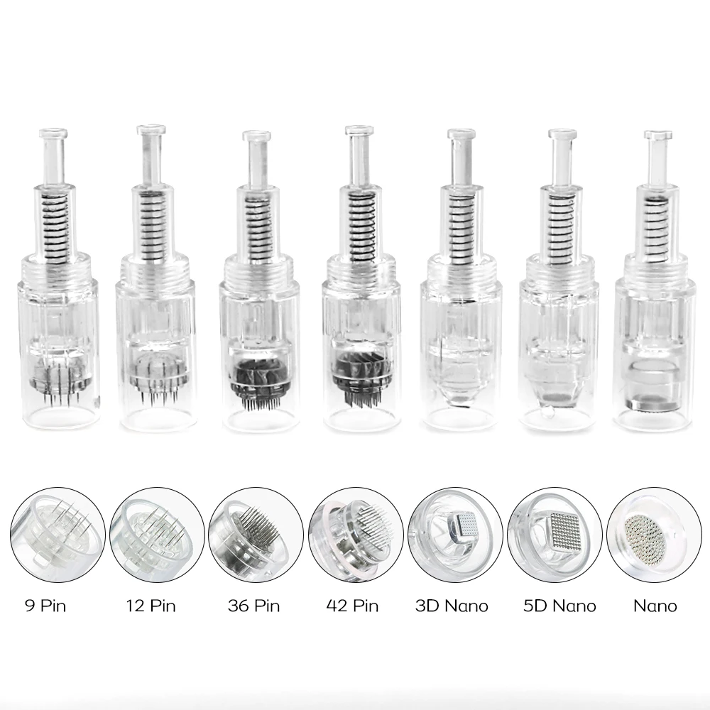 

50/20/10 PCS Screw Needle Cartridge Replacement Heads Microneedling Tattoo Needles Nano Derma Pen MicroNeedle