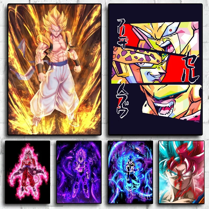 

Anime Dragon Ball vintage HD Picture Poster Decorative Removable Living Room Art Print no Frame Canvas wall decoration painting