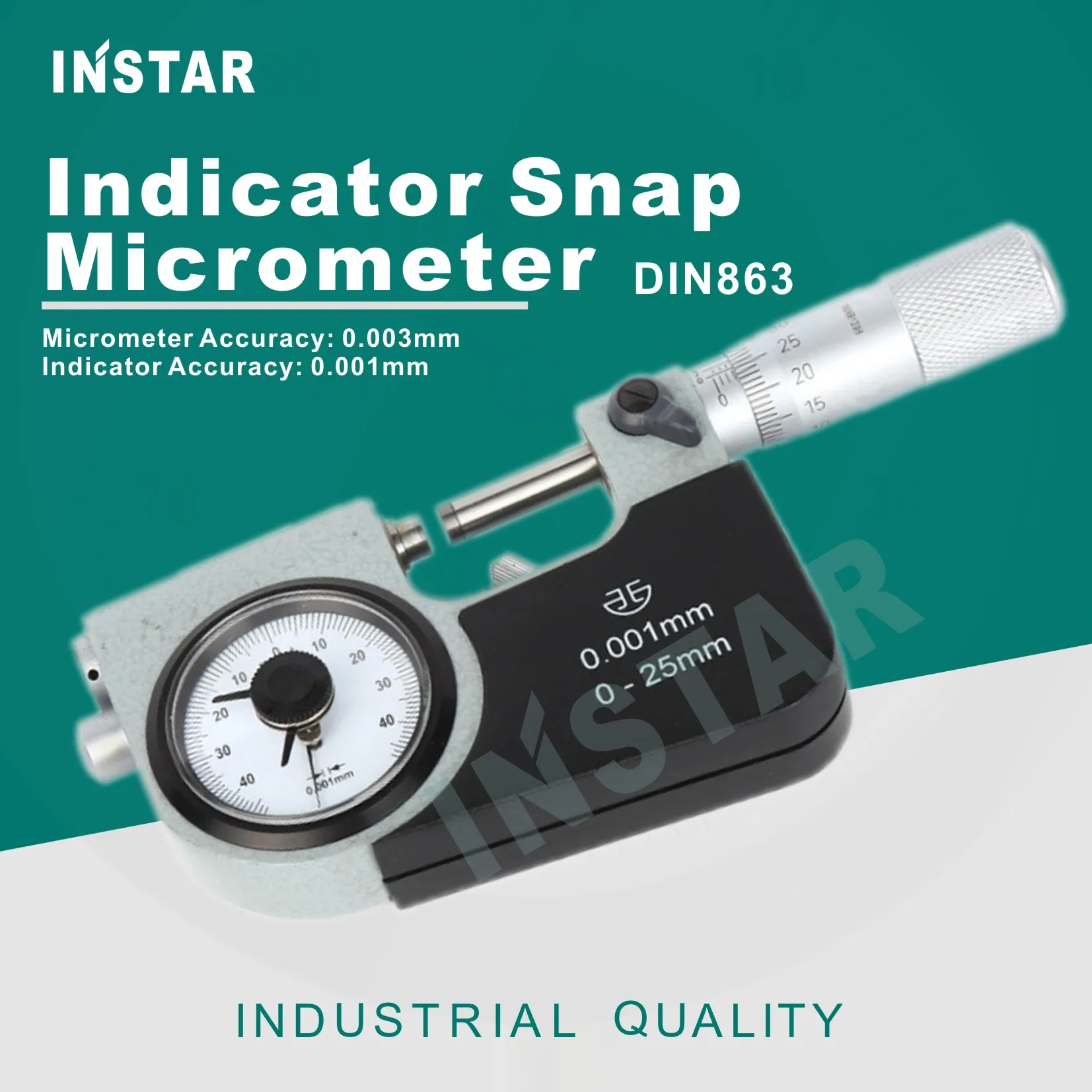 

Indicator Snap Micrometer Outside 0-25mm Carbide Tips 25-50mm 50-75mm 75-100mm Industrial Quality DIN Grade 0.001mm