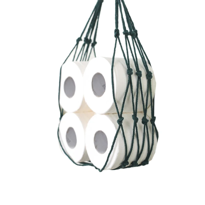 Скандинавский подвесной держатель из хлопчатобумажной веревки для туалетной