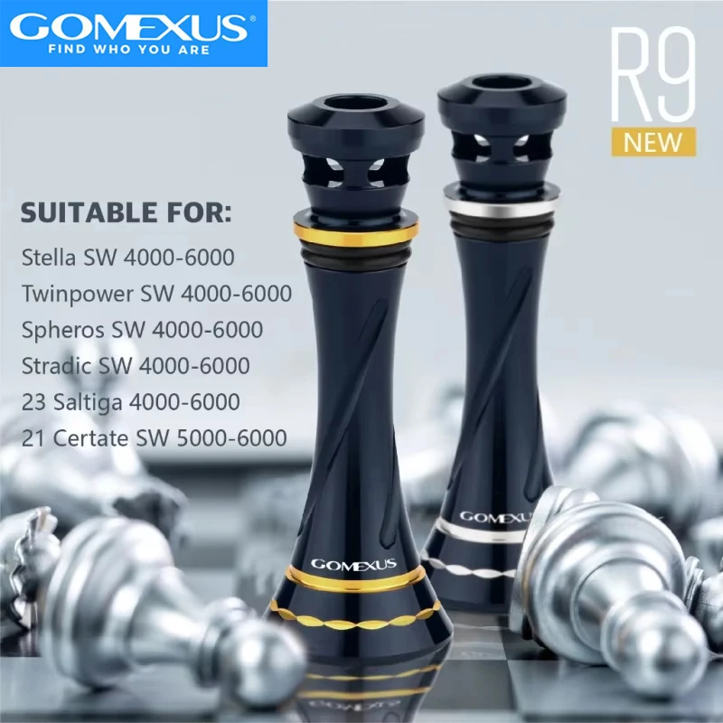 Фото Подставка для катушек Gomexus для Daiwa Certate SW, Saltiga, Shimano Stella, Spheros, Stradic, Twin Power, 55 мм, алюминиевая, R9 №1