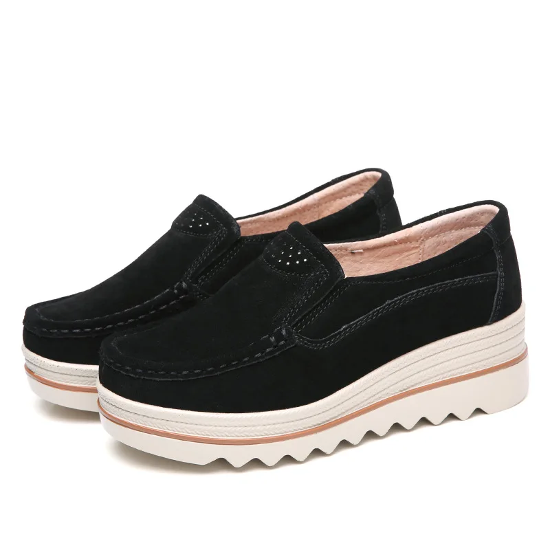 2023 Spring Women Flats Shoes Woman Platform Slip On Flats Sneakers Women Suede Ladies Tenis Loafers Moccasins Casual Shoes