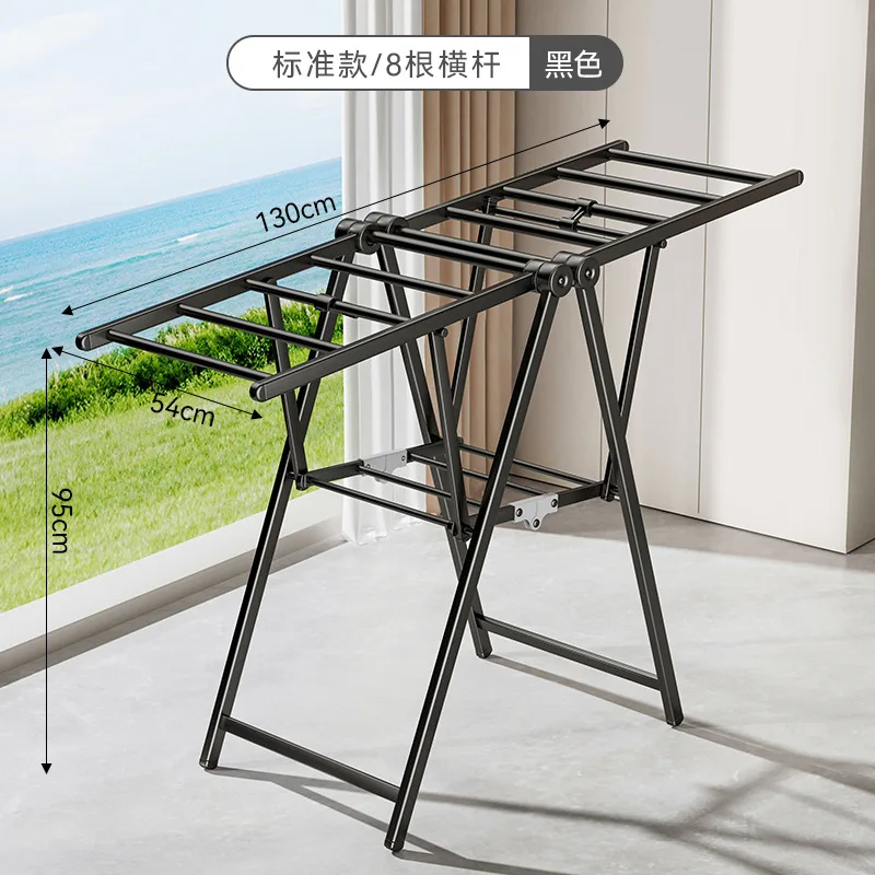 

Aoliviya Sh New Gao Wenhai Aluminum Alloy Floor Clothes Hanger Folding Drying Rack Home Indoor Installation-Free Storage Hanger