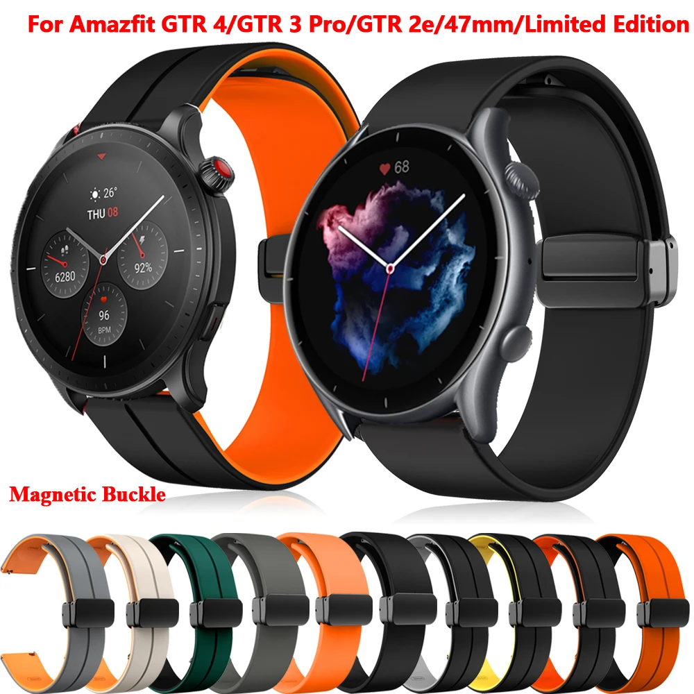 

Ремешок силиконовый для часов Amazfit GTR 4, браслет для Xiaomi Amazfit Stratos /GTR2/GTR 2e/GTR 3 Pro/GTR4 47 мм, 22 мм