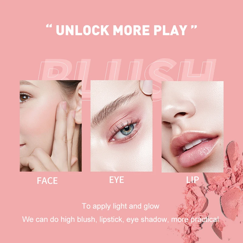 

9 Color Matte Airy Monochrome Blush Face Mineral Pigment Smooth Enhance Complexion Waterproof Shimmer Cosmetics maquiagem TSLM2