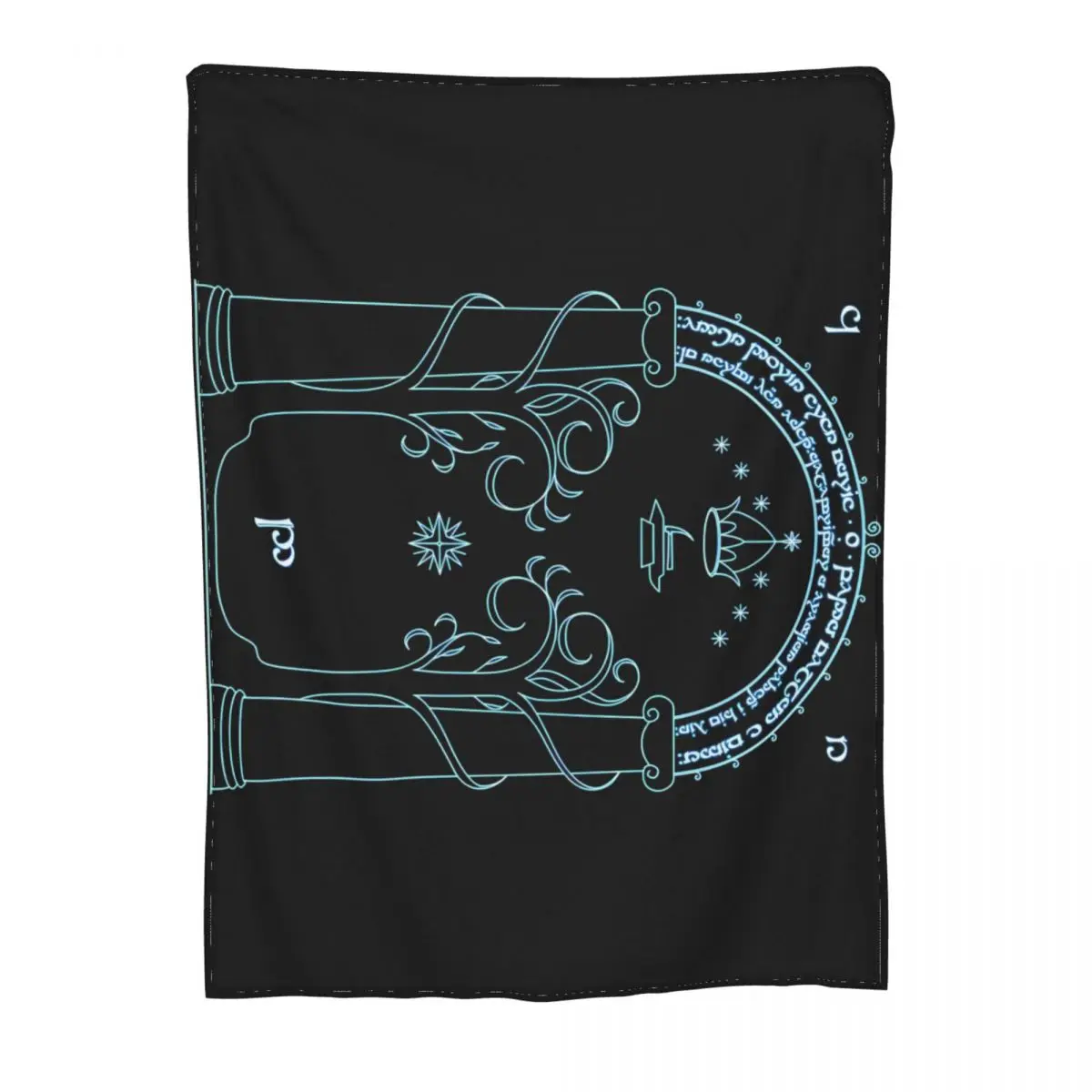 Ультрамягкое Флисовое одеяло с микро-изображением ворот в Морию