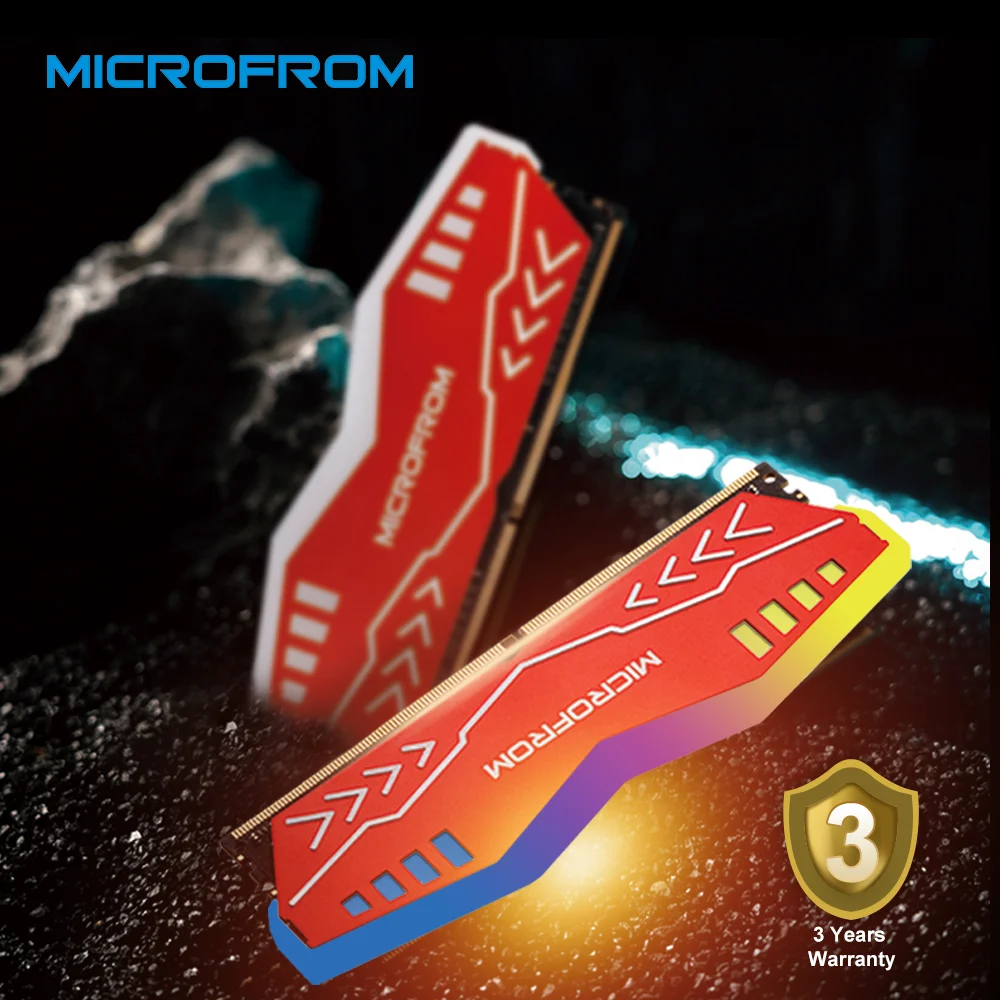 Фото MicroFrom Оперативная память RGB DDR4 оперативная 8 Гб x2 16 × 2 32 3200 МГц ОЗУ Настольная JEDEC DIMM
