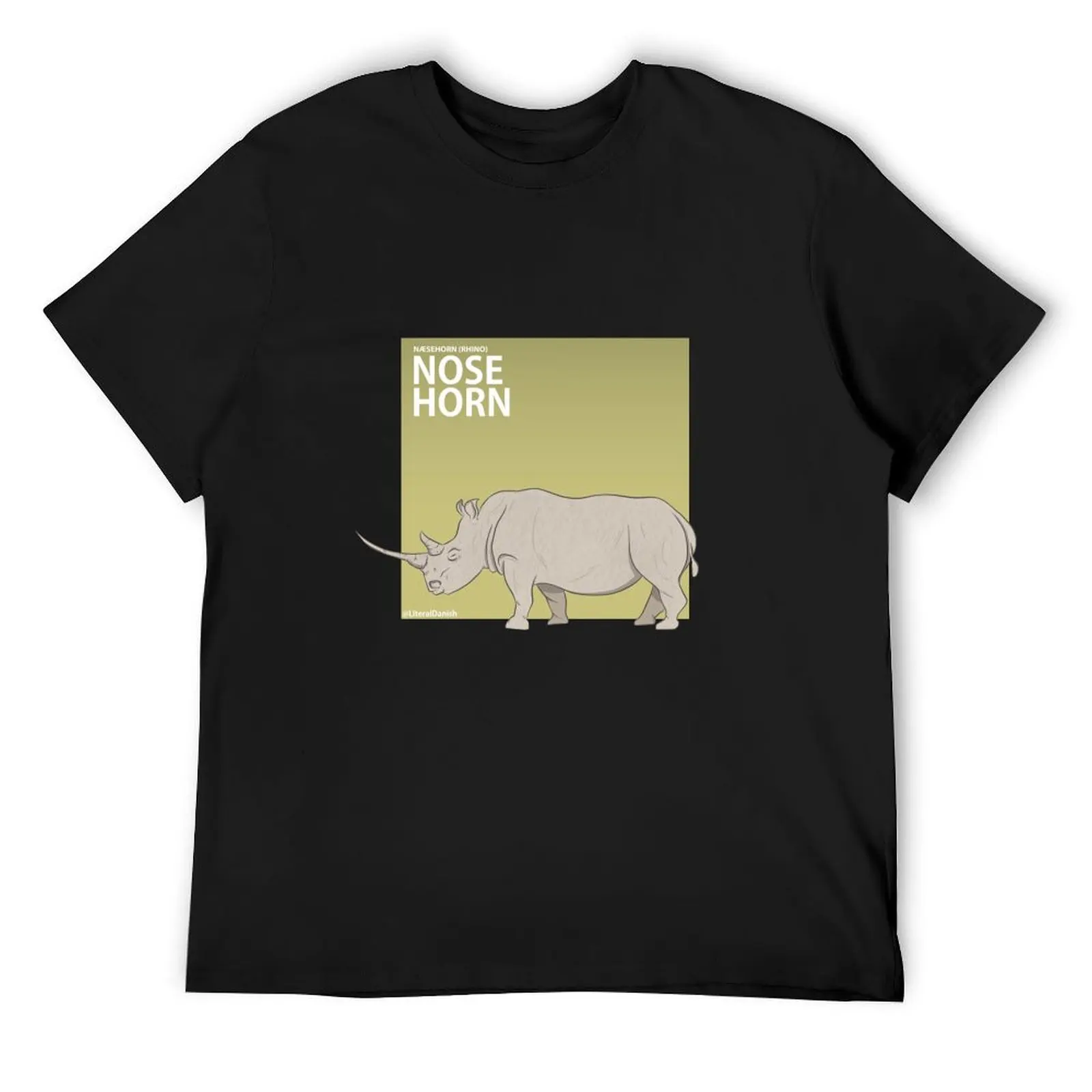 Литеральный датский носовой рожок. Датское имя для футболки Rhino дизайнерские