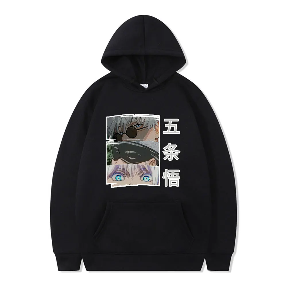 

Худи мужское зимнее с длинным рукавом и японским принтом манги