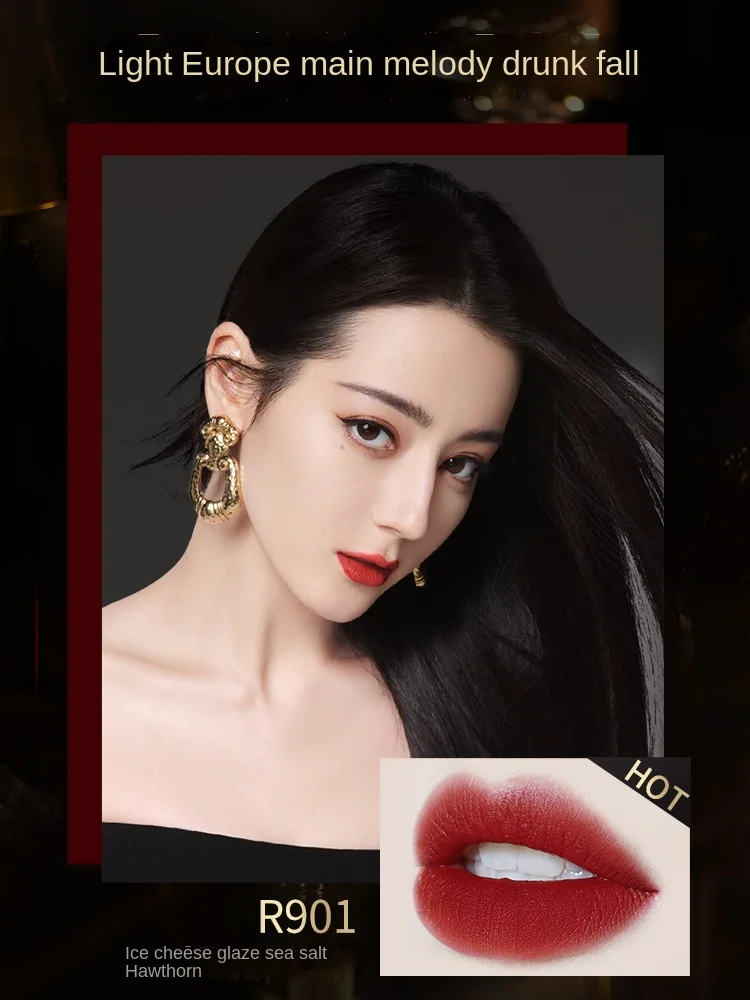 Черная атласная губная помада FQ с матовой отделкой Женская |