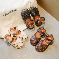 flat sandals childrens new summer shoes 2022 girls private leisure shoes baby sandals fashion infant brown rome shoe