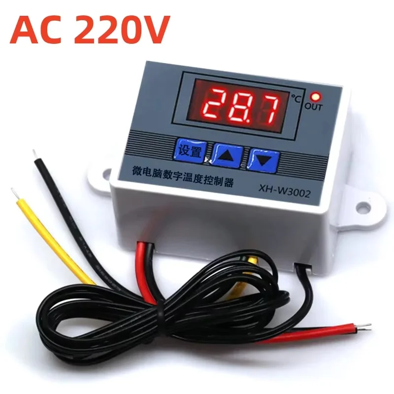 

W3002 DC12/24V AC110-220V 220V Профессиональный цифровой светодиодный регулятор температуры 10A Термостат Регулятор Нагрева Управление охлаждением