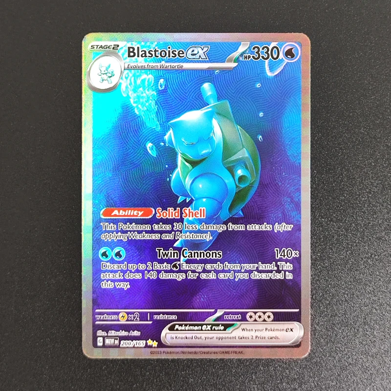 Фото Английские прокси-карты Ptcg Scarlet & Violet 151 Blastoise Venusaur Charizard Ex Collection Коллекционная карточная игра №3