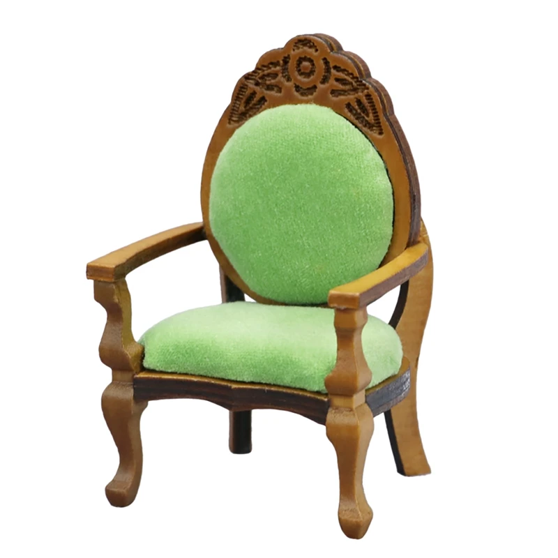 

1:12 Scale Dollhouse Furniture Miniature Arm Chair Model Dollhouse Accessories