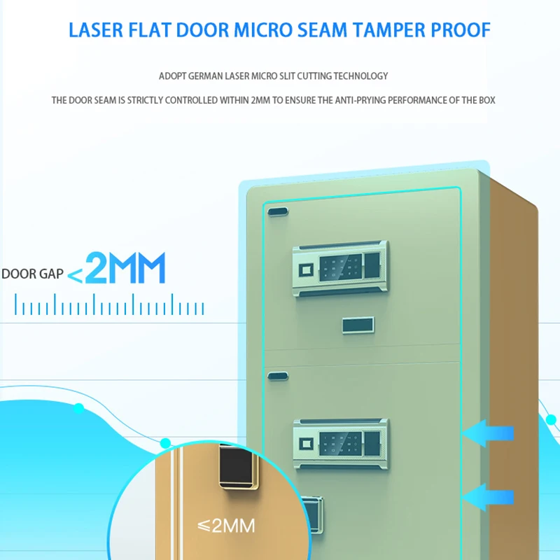 1.2m Hight Safe Box Home Anti-theft Box Small Fingerprint Password Double Door Safe Office Hotel All-steel Safe Deposit Box