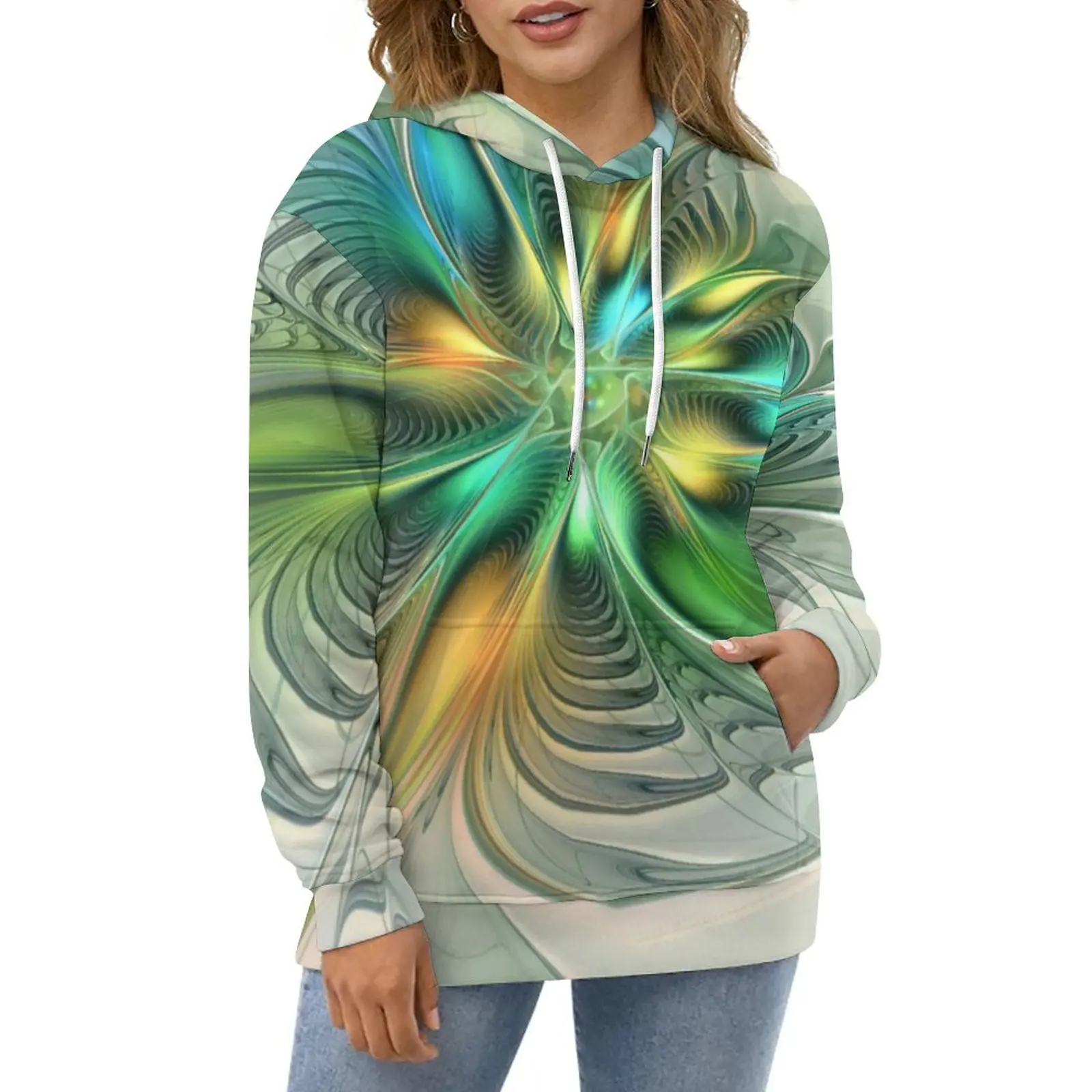 

Abstract Flower Hoodies Unisex Colorful Fantasy Print Korean Fashion Casual Pullover Hoodie Trendy Graphic Hooded Sweatshirts