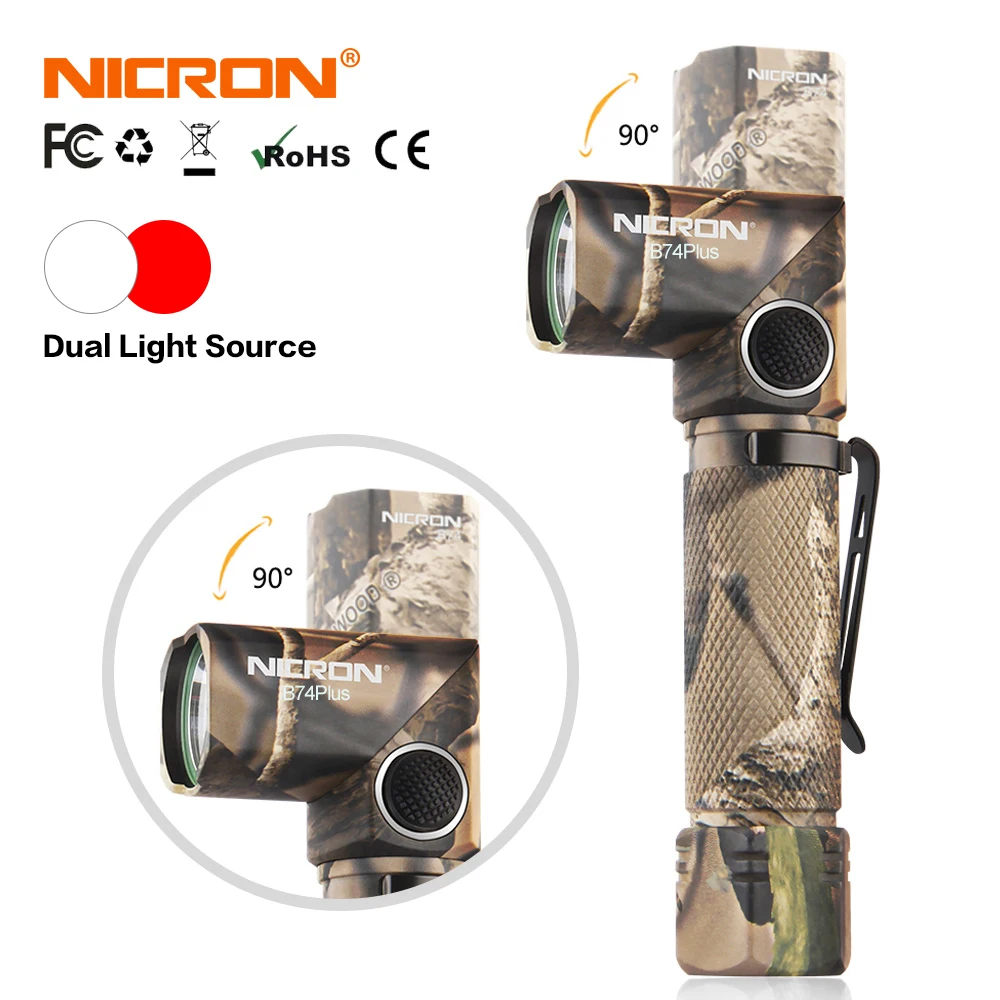 

NICRON Mini 90-градусный фонарик B74-Plus