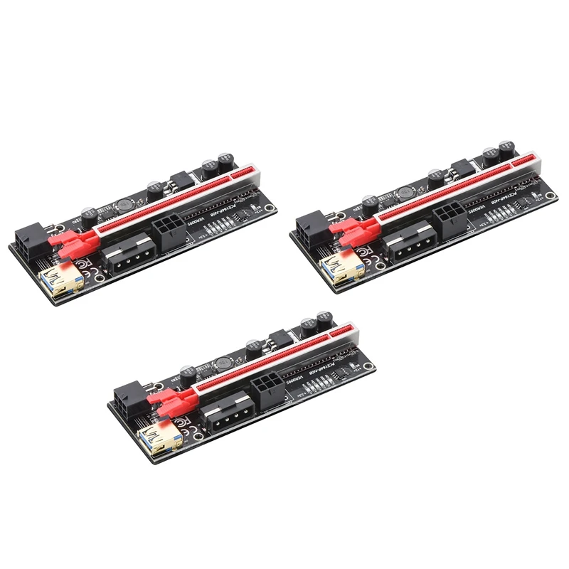 

PCIE Riser Expansion Card PCI-E 1X To 16X 6Pin USB3.0 60Cm Graphics Extension Cable Adapter Card For BTC Mining
