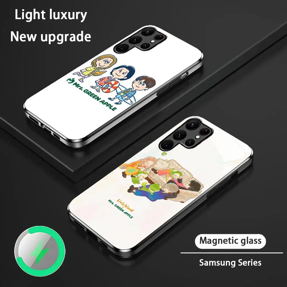 Фото Чехол для телефона Mrs. GREEN APPLE для Samsung S26 S25 S24 S23 S22 S21 S20 Plus Ultra Fold A Glass Magnetic Case №3