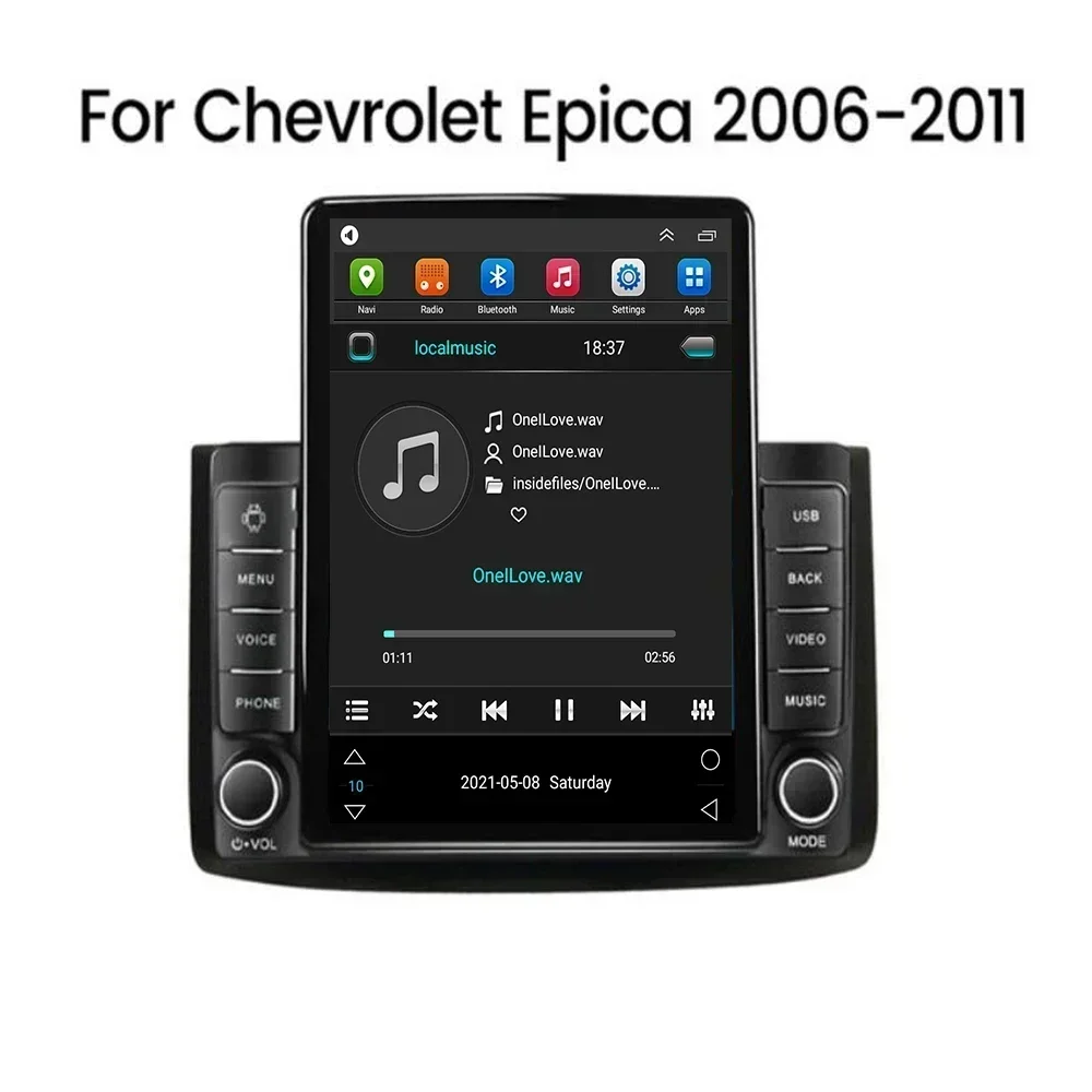 Для Tesla Style 2 Din Android13 Автомобильный радиоприемник для Aveo T250 Lova Captival Epica 2006+