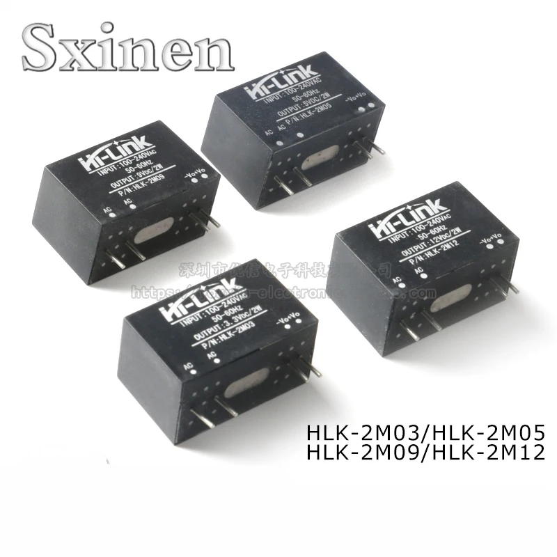 

10PCS AC-DC Power Module HLK-2M03 05 09 12 220v To 3.3V 5V 9V 12V 0.83A