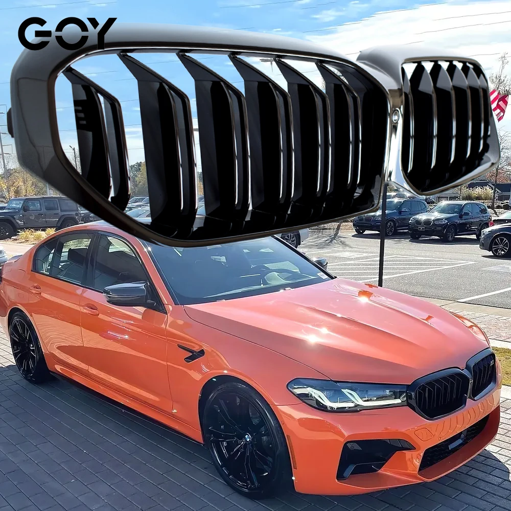 Решетка радиатора с черным Бампером для BMW 2020 - 2022 G30 LCI 5-series Sedan G31 Estate M5 F90