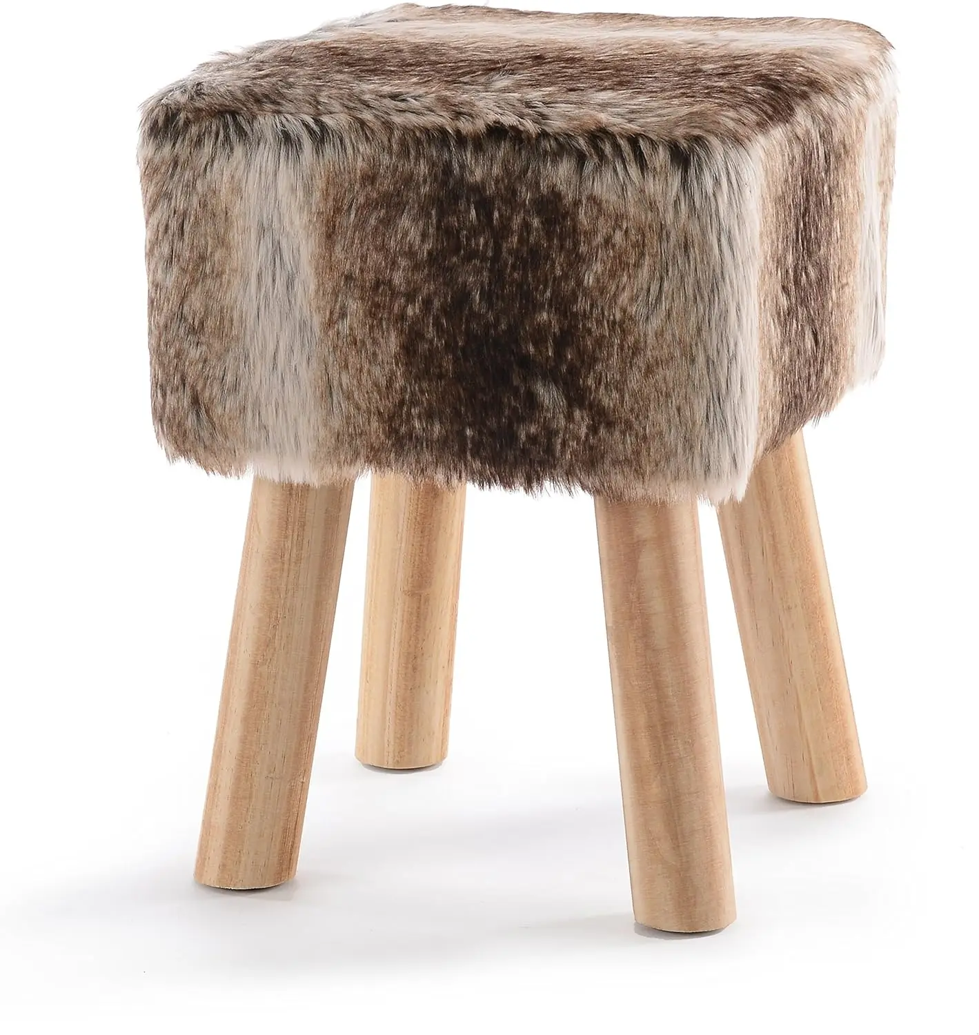 

Квадратный оттоманка | Супер мягкий декоративный стул из коричневого искусственного меха с деревянными ножками, складной стул, складной стул, пуф, оттоманка