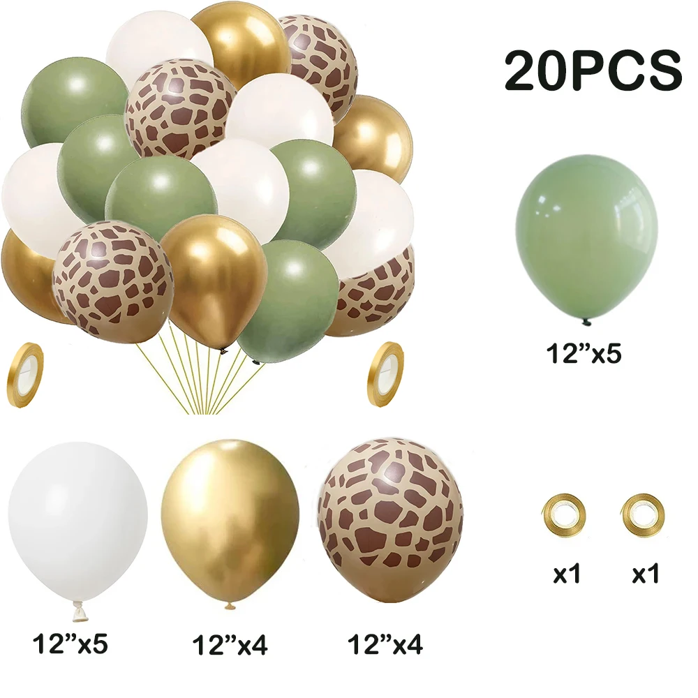 

Зеленые и золотые шары для детского праздника Globos