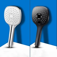 adjustable shower head rainfall bathroom 3 modes abs high pressure water saving nozzle g12 bath faucet bath shower accessories