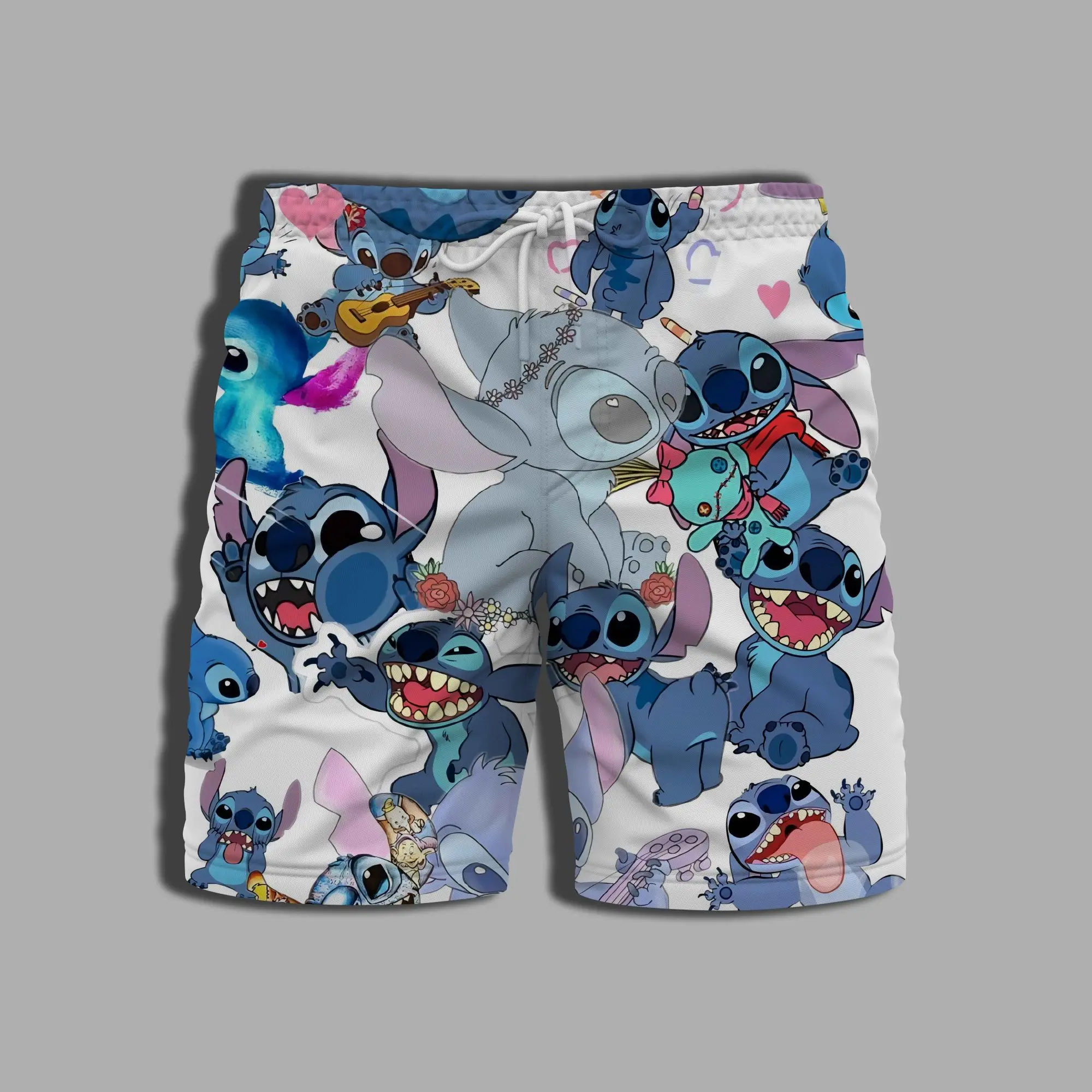 Спортивные шорты для мужчин и женщин одежда спортзала с принтом Диснея Цельный