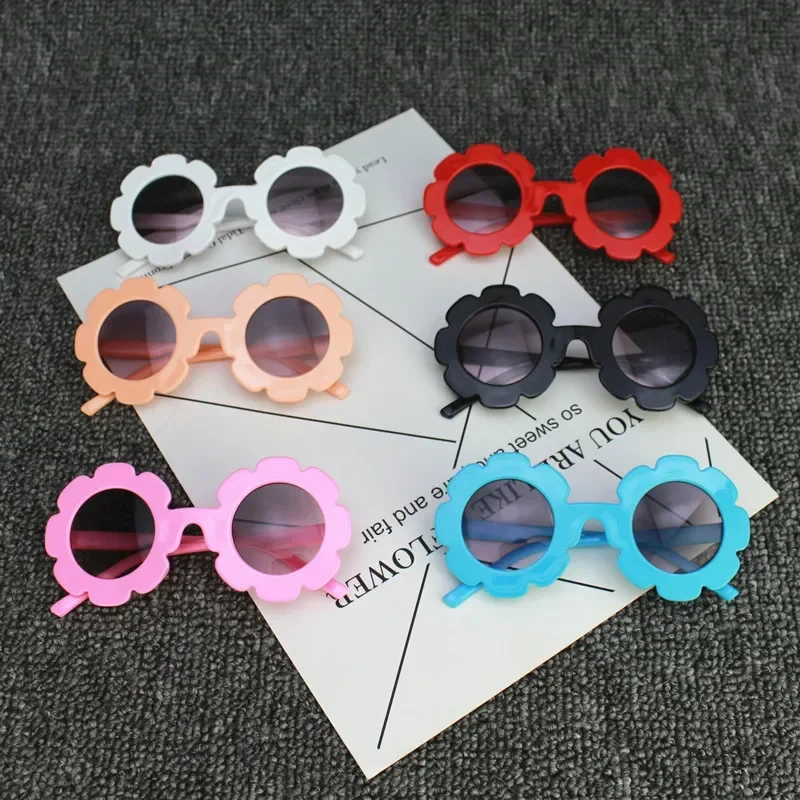 

2023 Sunflower Children Glasses Girls Children Decorative Flower Sunglasses Baby Sunglasses Boys' Sun Protection Against UV Rays