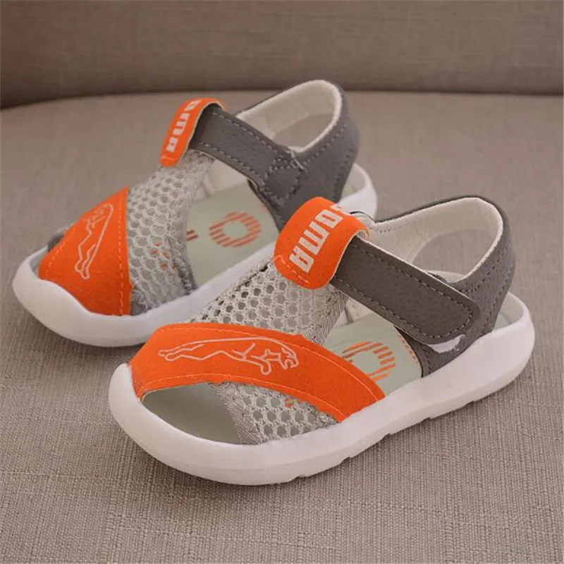 

New Summer Kids Sport Pu Leather Sandals Open Toe Toddler Boys Sandals Fashion Baby Soft Bottom Beach Shoes Sandals For Boys