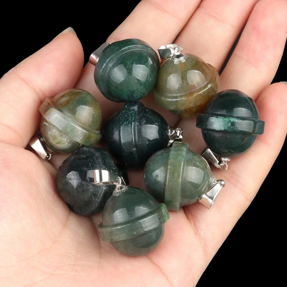 Подвески из натурального камня в форме планеты розовый кварц аметист тигровый