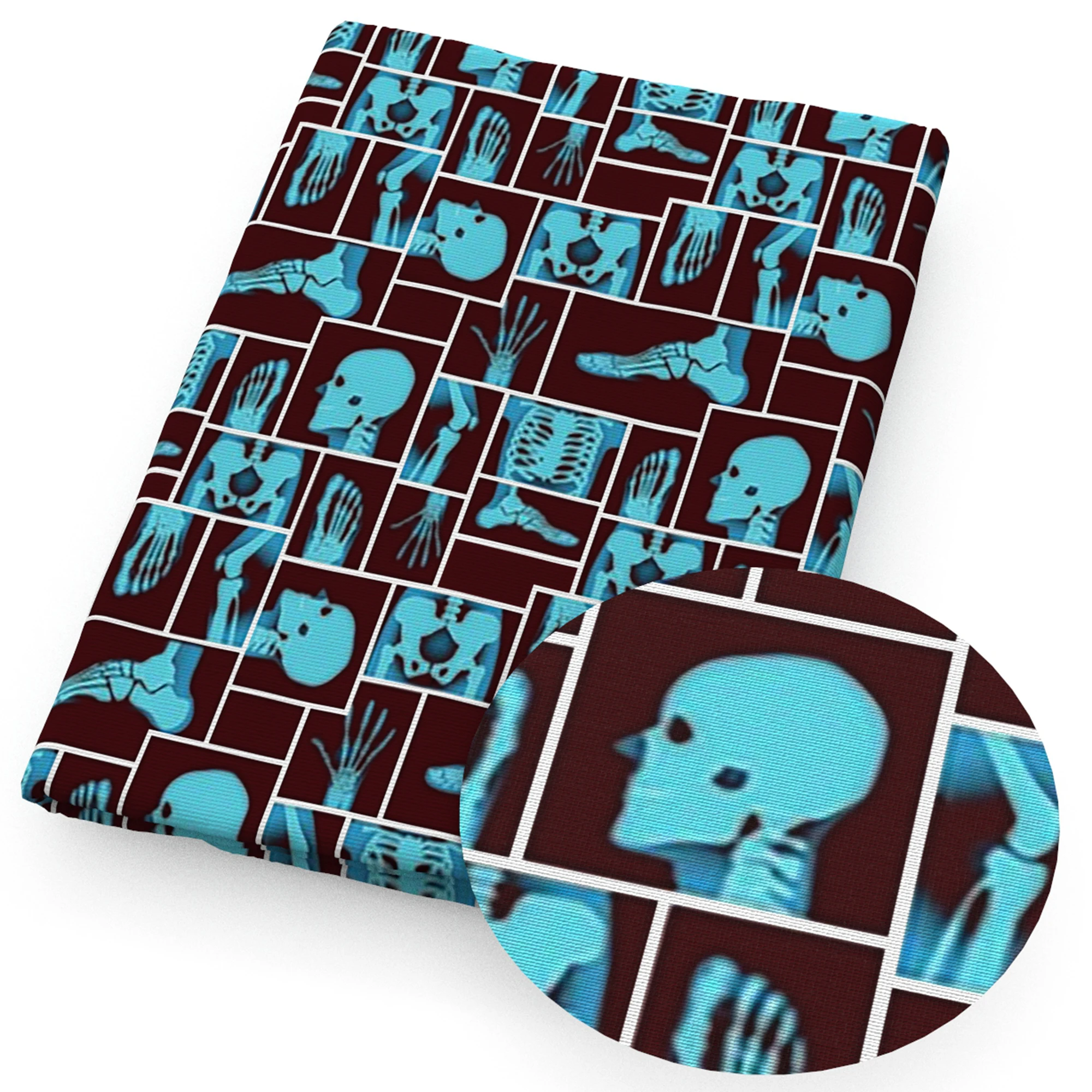 50*145 см полиэстер хлопчатобумажная ткань костяной Органайзер печатный бант