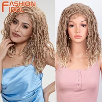 dreadlocks braids afro wigs for women brazilian ombre crochet twist hair blonde wig faux locs synthetic lace wig with baby hair