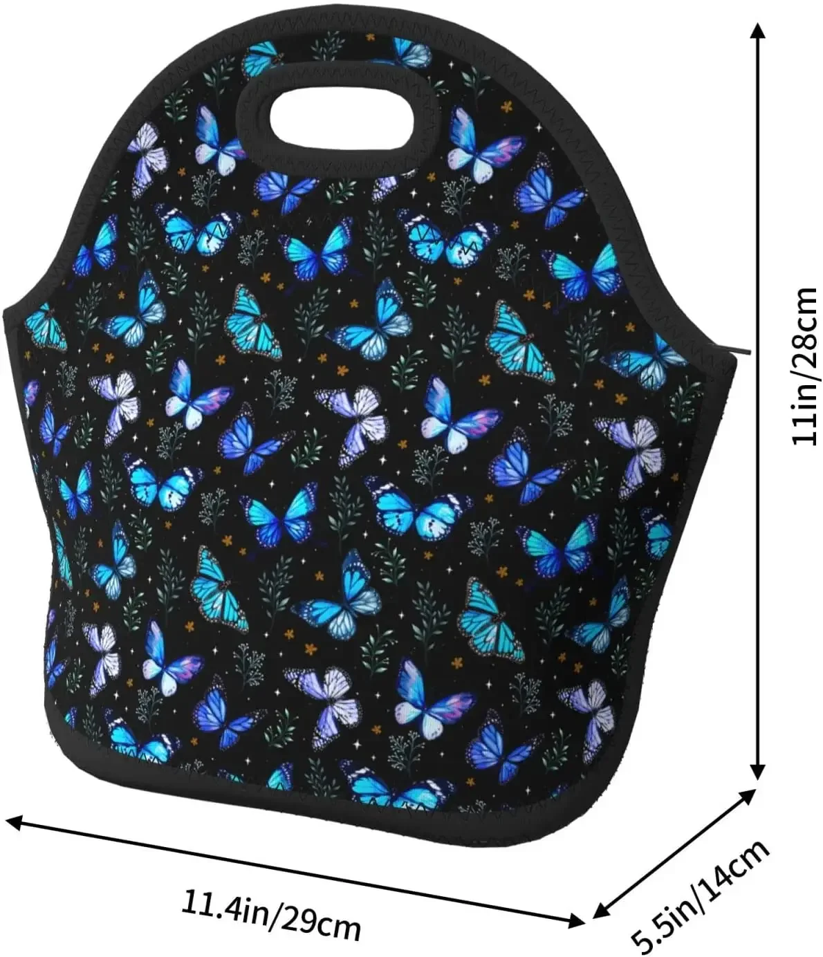 Сумка для ланча с бабочками женский портативный изолированный Ланч-бокс мужчин
