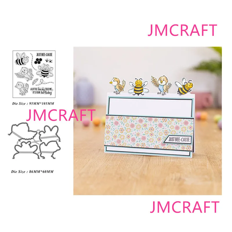 

JMCRAFT New Bee And Bird Metal Cutting Dies Stencils Stamp for DIY Scrapbooking Photo Album Decorative Embossing Paper Cards