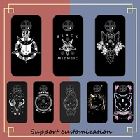 witch and cat custom photo phone case for samsung a51 a30s a52 a71 a12 for huawei honor 10i for oppo vivo y11 cover