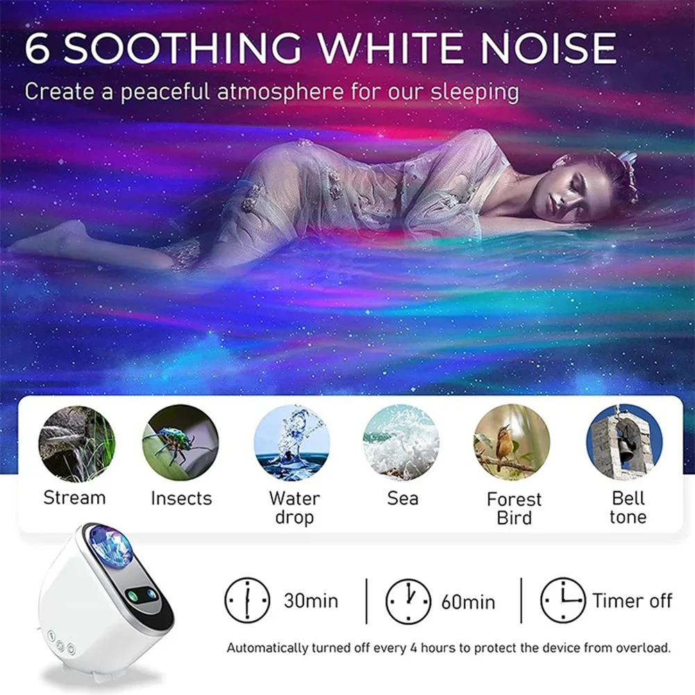 

Bluetooth проектор Aurora Borealis, ночной Светильник Galaxy Star, украшение для дома, спальни, декоративные светильники, подарок