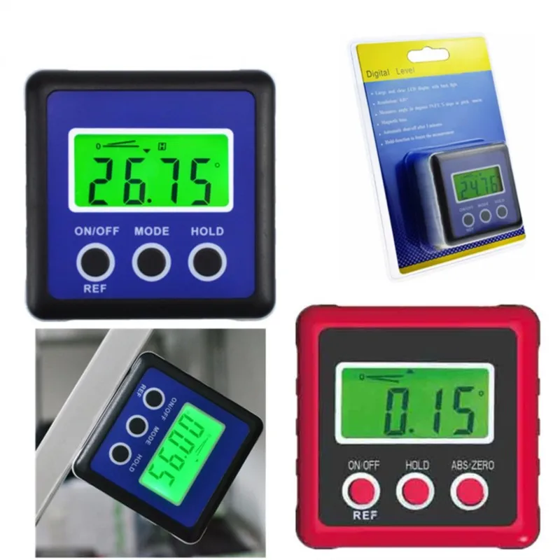 Цифровой транспортир измеритель угла линейка уровня магнитное основание