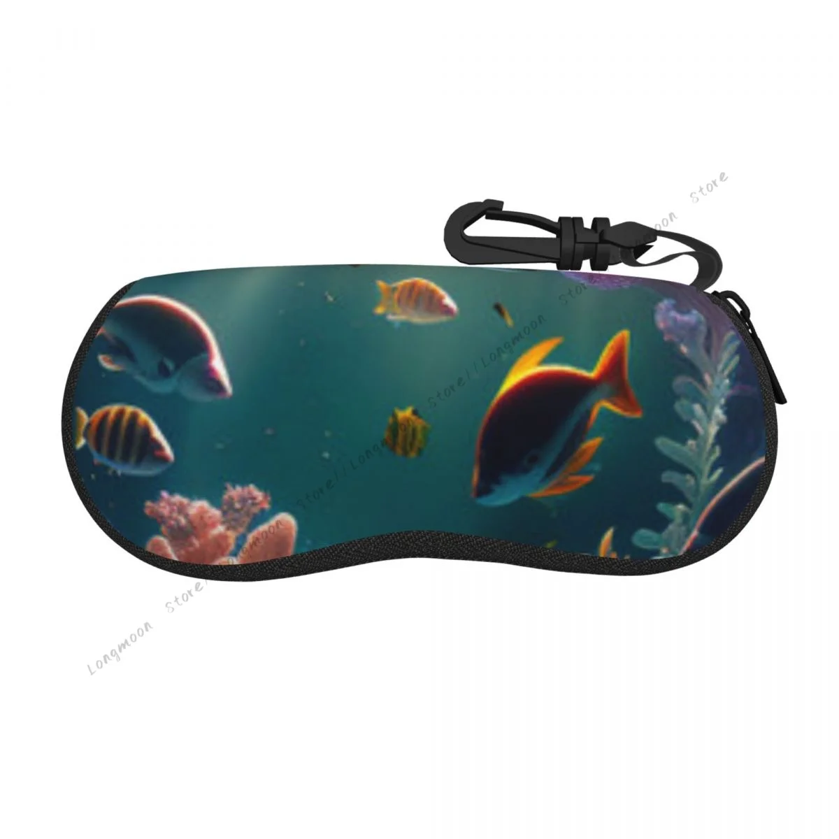 Яркий коралловый риф и солнцезащитные очки для рыб