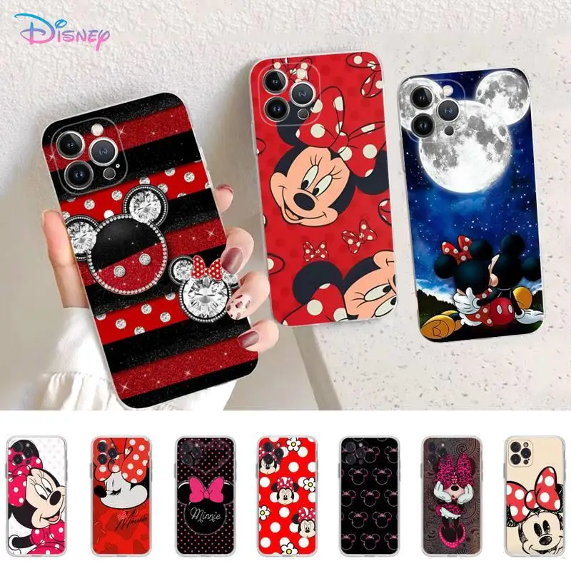 

Disney Minnie Phone Case for iPhone 11 12 13 mini pro XS MAX 8 7 6 6S Plus X 5S SE 2020 XR case