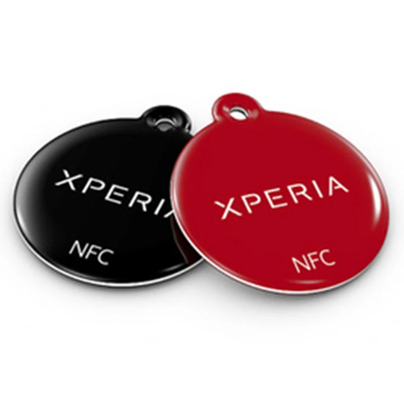 100pcs  NFC 215 chip nfc Epoxy Hang Keyfobs Rfid Tag Key Ring Card Proximity Token badge enlarge